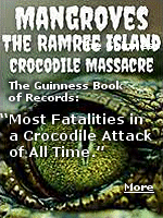 Soldiers fighting on Ramree Island in 1945 faced a more treacherous foe than any human enemy-the saltwater crocodile. A strategic battle for control of the isle, located just north of Rangoon, Burma, resulted in crocodile attacks on Japanese troops in a mangrove swamp. The exact number of men killed by crocodiles remains a mystery, but British survivors of the battle estimated that about 1,000 Japanese were attacked by the giant reptiles.